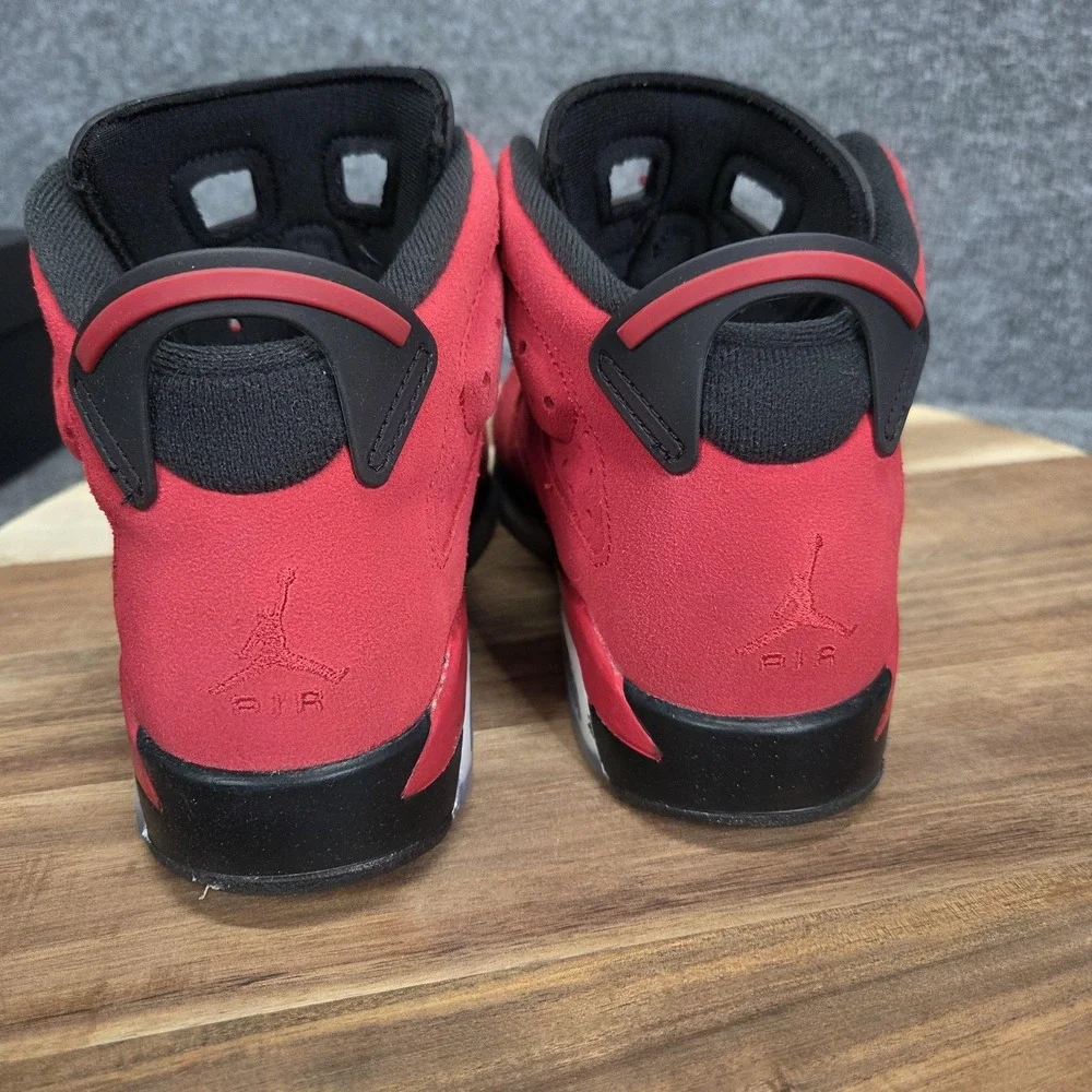 Nike Air Jordan 6‎ Retro GS Shoes Youth Size 5Y Toro Bravo Red Black 384665-600